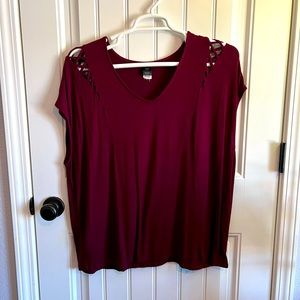 Torrid shoulder cutout top